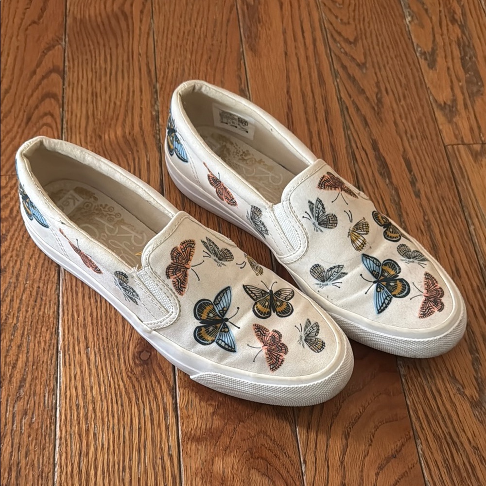 Keds X Rifle Paper Company Butterfly Print Slip-On Sneakers